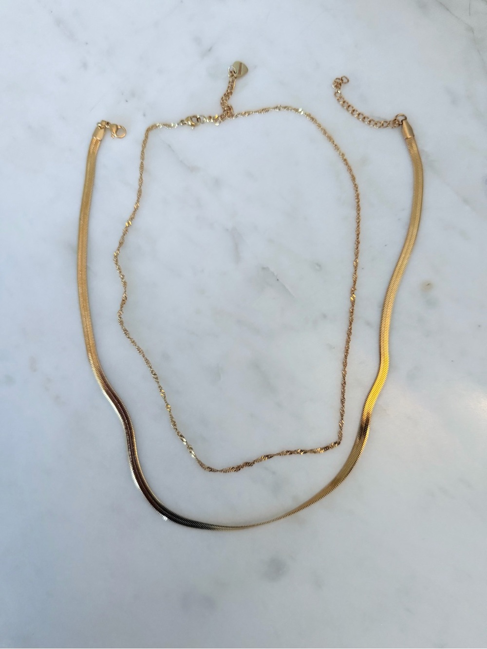 BABEINA 18k Gold Filled Stainless Steel Layered Necklace Set